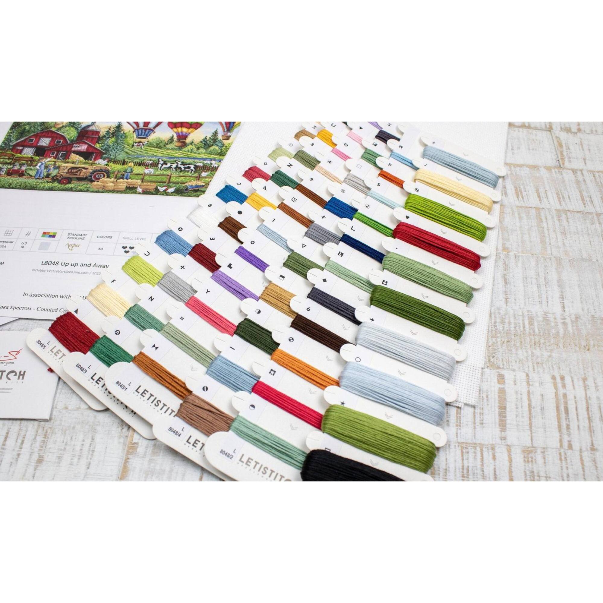 Letistitch Up Up and Away Counted Cross Stitch Kit